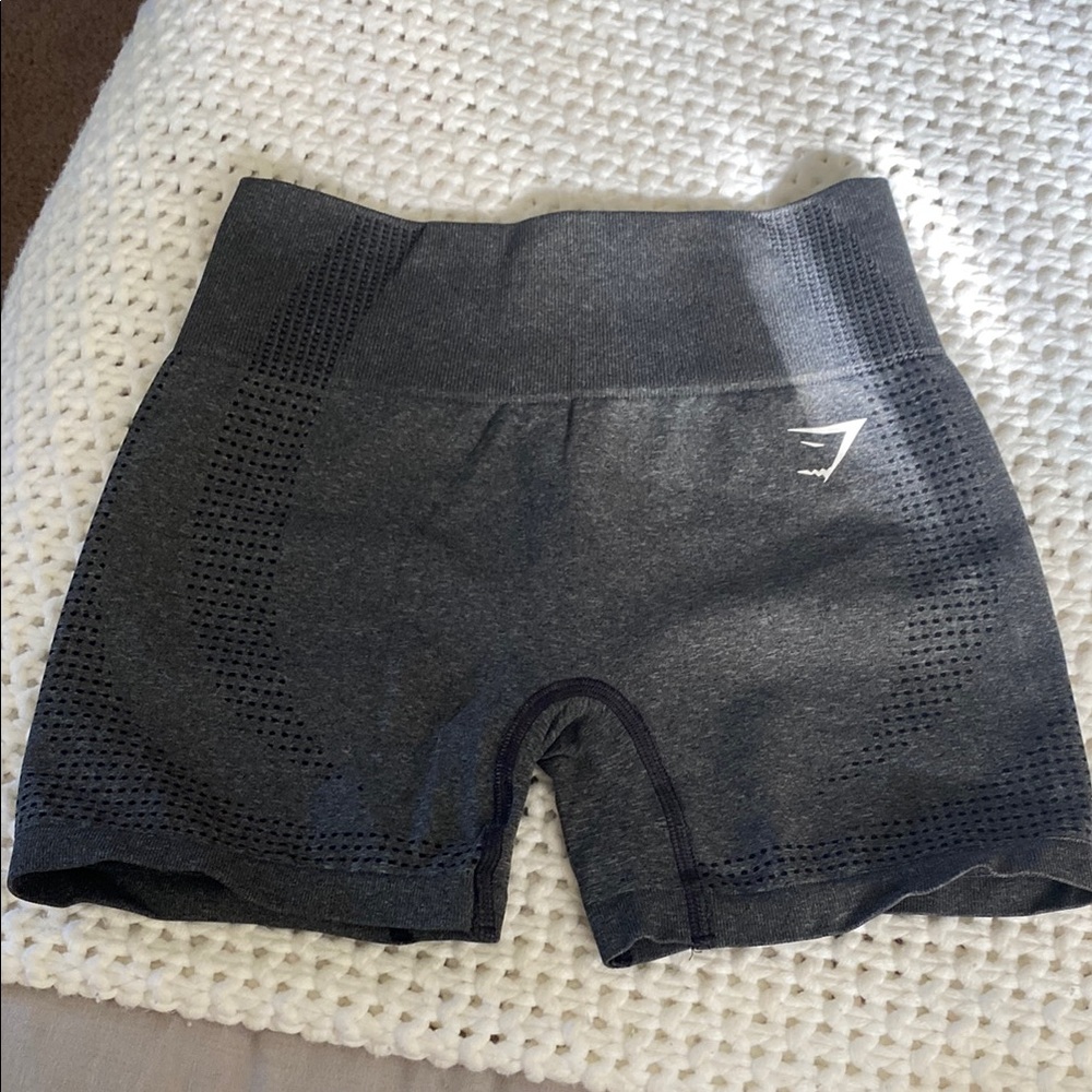 Gymshark Gray Athletic Shorts High-Rise Moisture-Wicking
